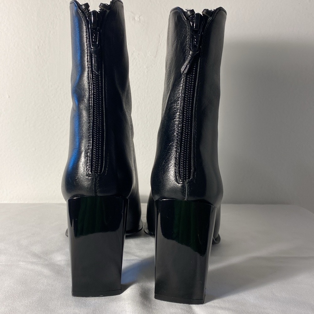 Vintage Stuart Weitzman | Leather Square Toe Bloc… - image 2